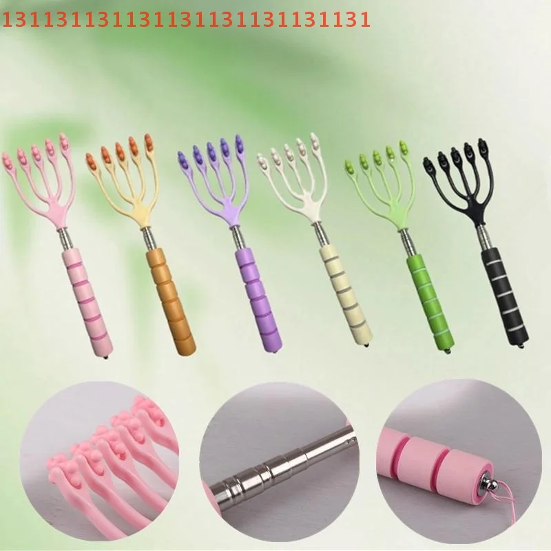 スケーラブルヘッドマッサージャー頭皮ネックコームローラー五本指5爪ボールハンドヘルドリラックススパヘアケアヘアストレス解消用