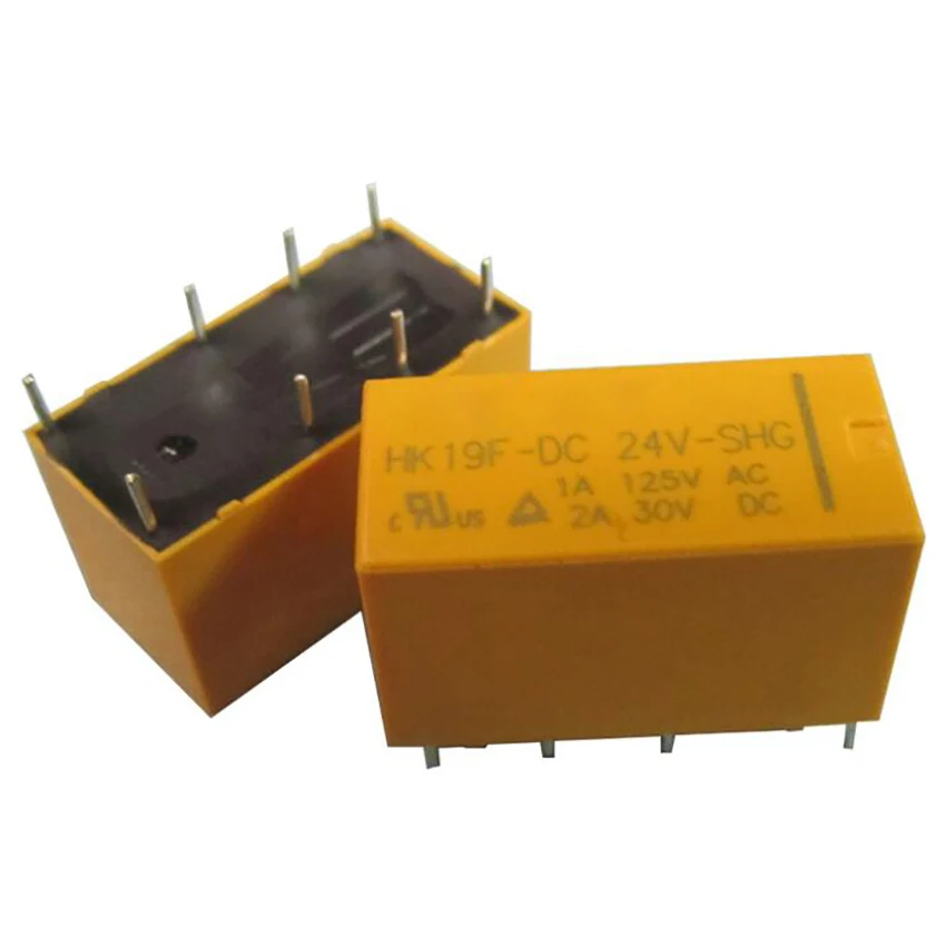 2NO 2NC Power Electromagnetic Relay DC3V, DC5V, DC9V, DC12V, DC24V, 8 Pin PCB Electromagnetic Power Relay Signal Relay