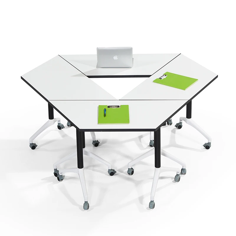 Trapezoidal table, desk, training institution table, foldable training table, conference , mobile splicing, hexagonal