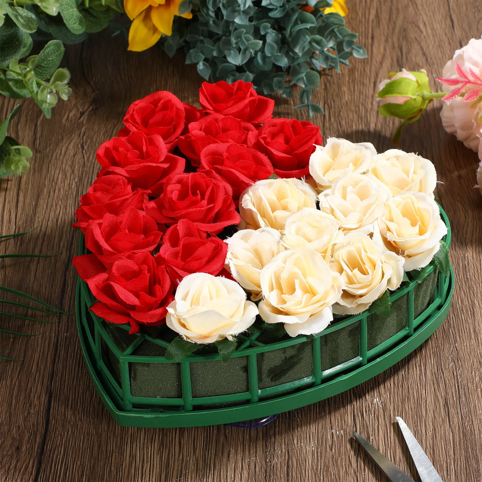 Wedding Car Floral Mud Small Size Random Color DIY Flower Arranging Mud Suction Cup Floral Foam for Wedding Birthday Prom