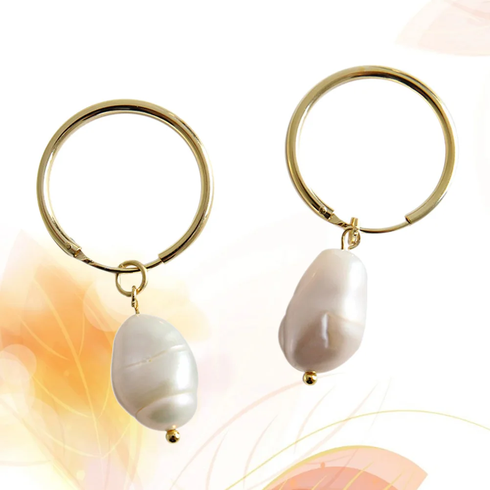 

1Pair Pearl Earrings Baroque Freshwater Lightweight Durable Elegant Gifts for Women Party Travel Daily Baroque Pearl Earrings