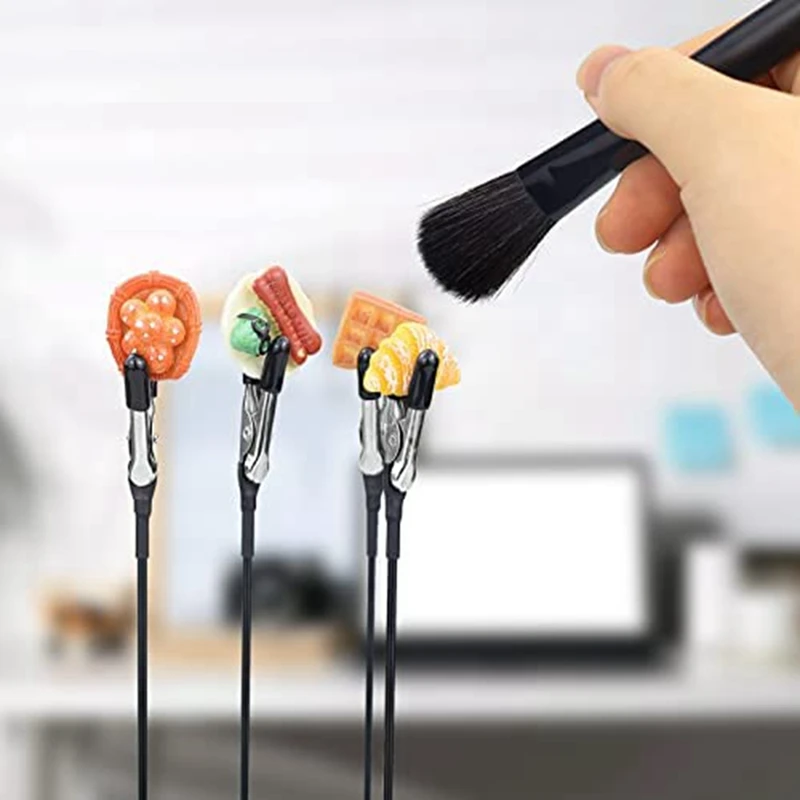 TKOH-45PCS Bastoncini a coccodrillo per verniciatura di modelli e 1 pezzo di spazzola di pulizia per spruzzatura di aerografo per promemoria fotografico di carte fai da te