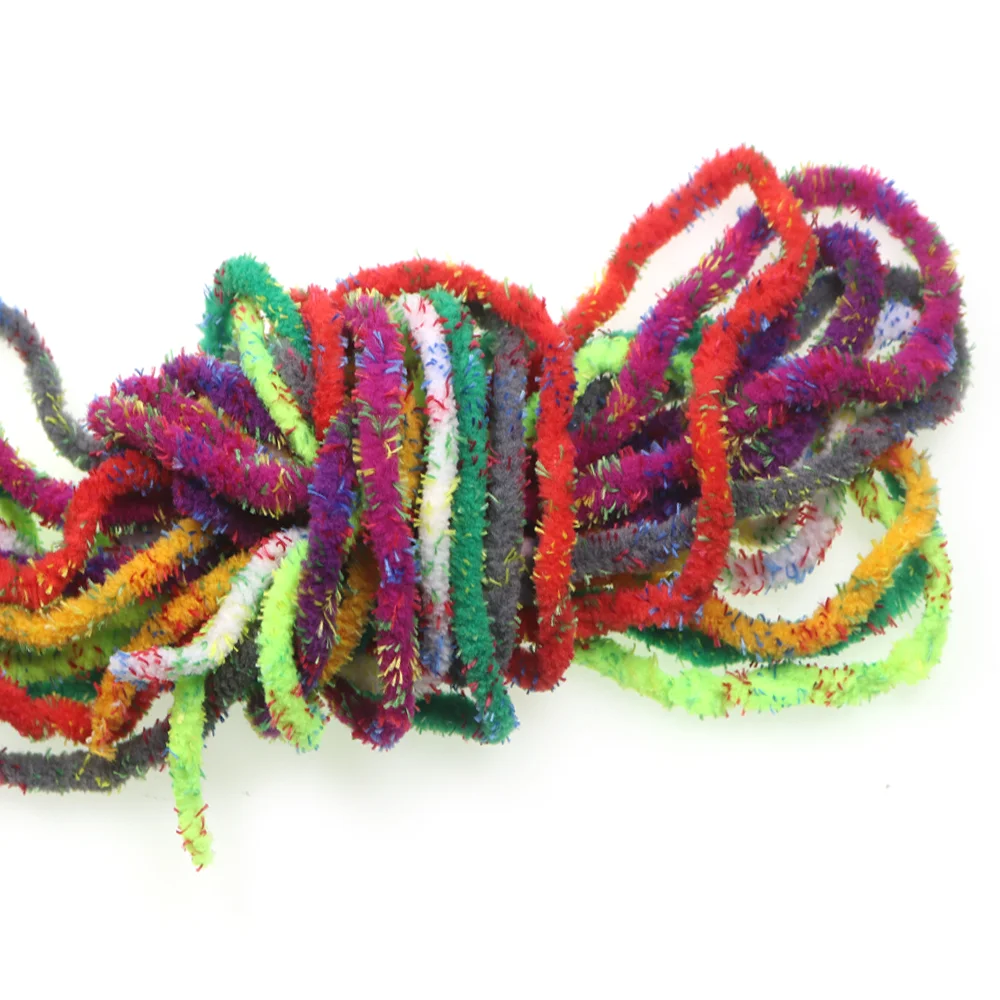 2M/4M 6mm~7mm breites, meliertes Mop Chenille Fliegenbindematerial für Mop Fliegen, Emerger, Caddis, Woolly Bugger, Streamer, Hecht-Angelköder – Detail 6