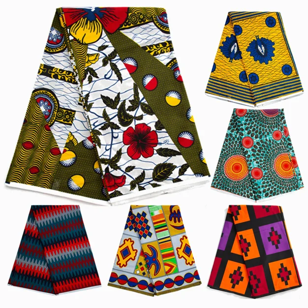 100% Cotton Ankara Wax Fabric Guaranteed Veritable African Pagne Wax Fabric Block Print Ghana Style Tissu For Women Dress Sewing