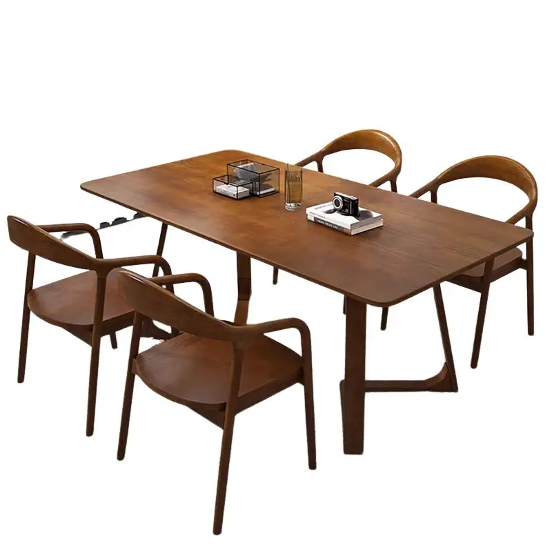 High Solid Wood Dining Table Tray Modern Newclassic Apartment Office Coffee Tables Nordic Balcony Mesas De Jantar Home Furniture