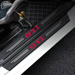 4pcs Leather Car Door Sill Sticker Anti-scratch Strip Trunk Protection For VW Golf 5 6 7 8 GTI  Polo Mk6 R Mk7 Mk4 5 Accessories