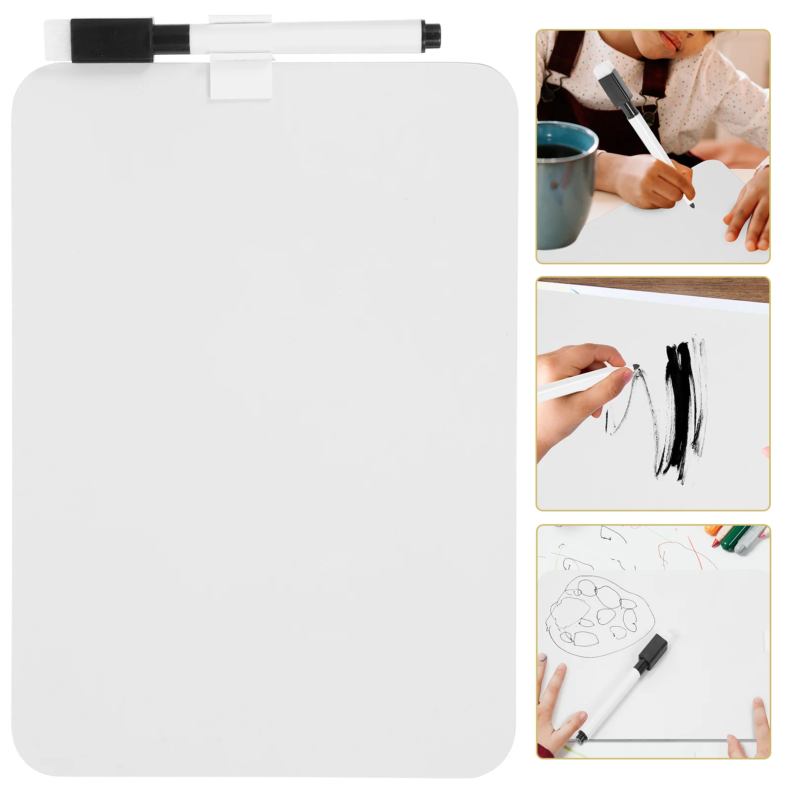 مجموعة واحدة من لوحة المسح الجاف المحمولة المميزة من مادة PVC للأطفال، أداة تعلم متعددة الوظائف لممارسة الرسم والكتابة