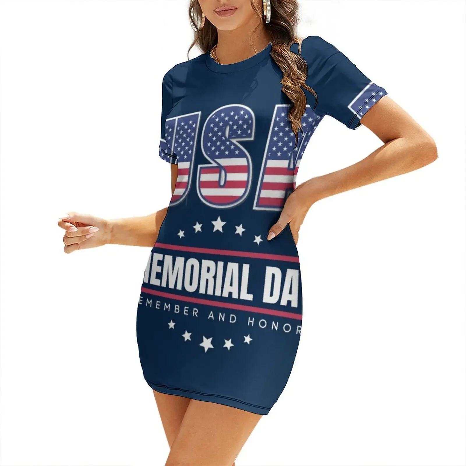 Memorial day 2020 Short-Sleeved Dress Women's clothing chic and elegant evening dress dress for woman women clothes