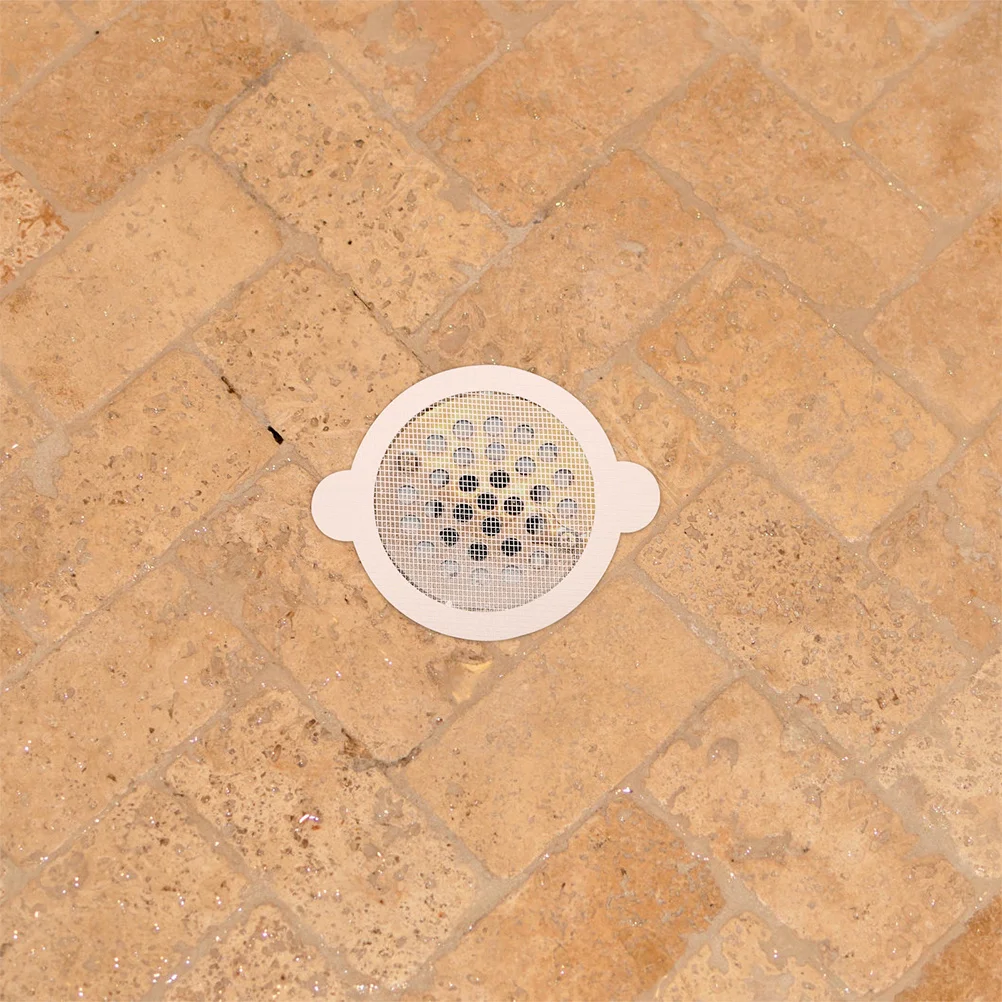 

30pcs Floor Drain Filtering Stickers Glass Fiber Material For Kitchen Bathroom Sink Draining Hole Anti-Blocking Hair Filter