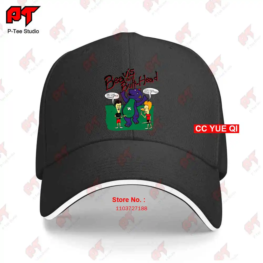 90'S Beavis And Butt-Head Barney The Dinosaur Mtv Butthead Cartoon Heavy Metal Baseball Caps Truck Cap 0XDP