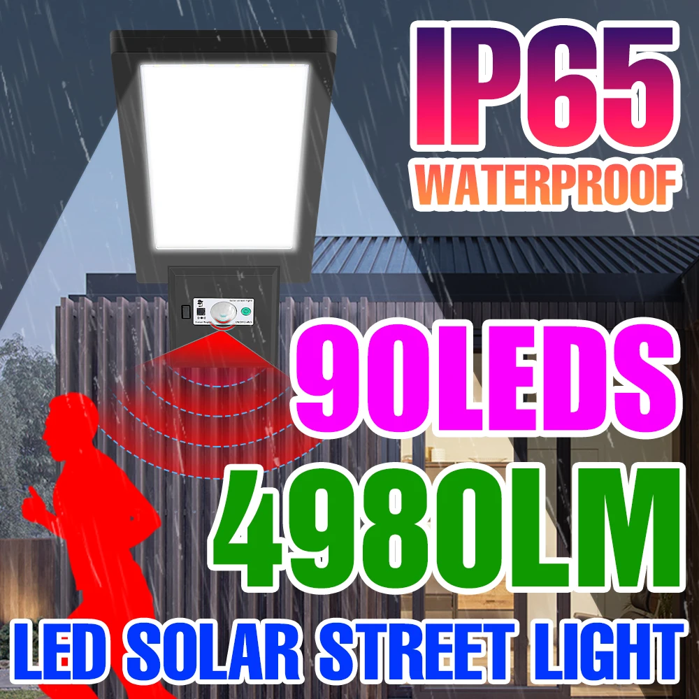 

Solar Light Led Floodlight Outdoor Decor Street Lamp Garden Waterproof Motion Sensor Sunlight Solar Powered Spotlight Emergency