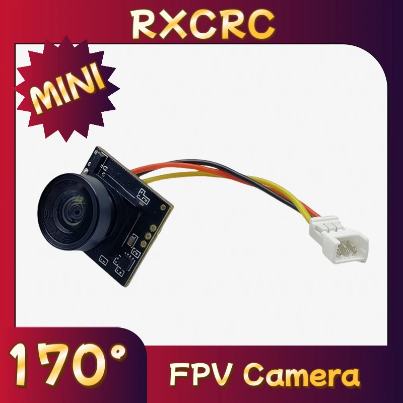 

RXCRC FPV 1200TVL MINI (маленький размер) Камера FOV 170 ° Аналоговый сигнал CVBS 15 мм * 13 мм 3,6-5 В Для подключения VTX RC FPV Racing Drone