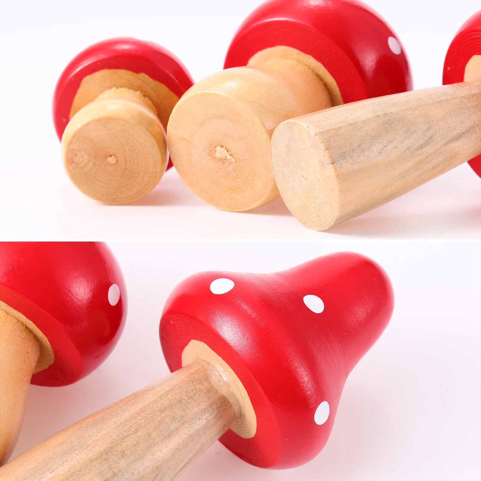 6pcs Simulation Mushroom Decorations High Quality Wood Fairy Scene Adornment Mini Craft