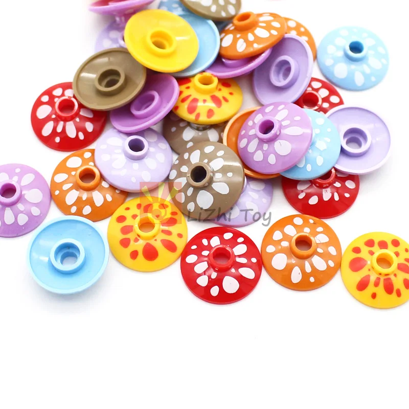 MOC Pflanzen Pilz 4740 Schale 2x2 Baum Bausteine Gras Blume Stadt Freunde Lebensmittel Dschungel Set Zubehör Steine DIY Spielzeug – Detail 1