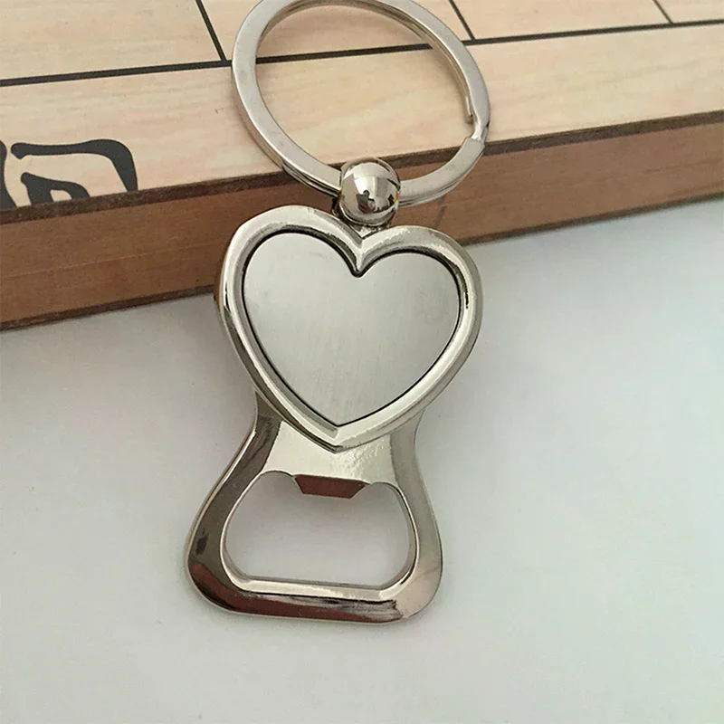 1PC heart shaped Beer Bottle Opener Key Chain Portable party Small Gift