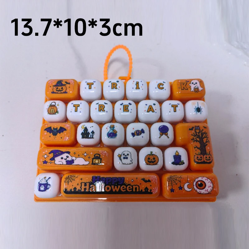 26 Tasten Halloween-Tastatur-Klicker-Schlüsselanhänger, Cartoon-Stressabbau mit Klickgeräusch, Rucksackanhänger, Partygeschenk für Erwachsene – Detail 13
