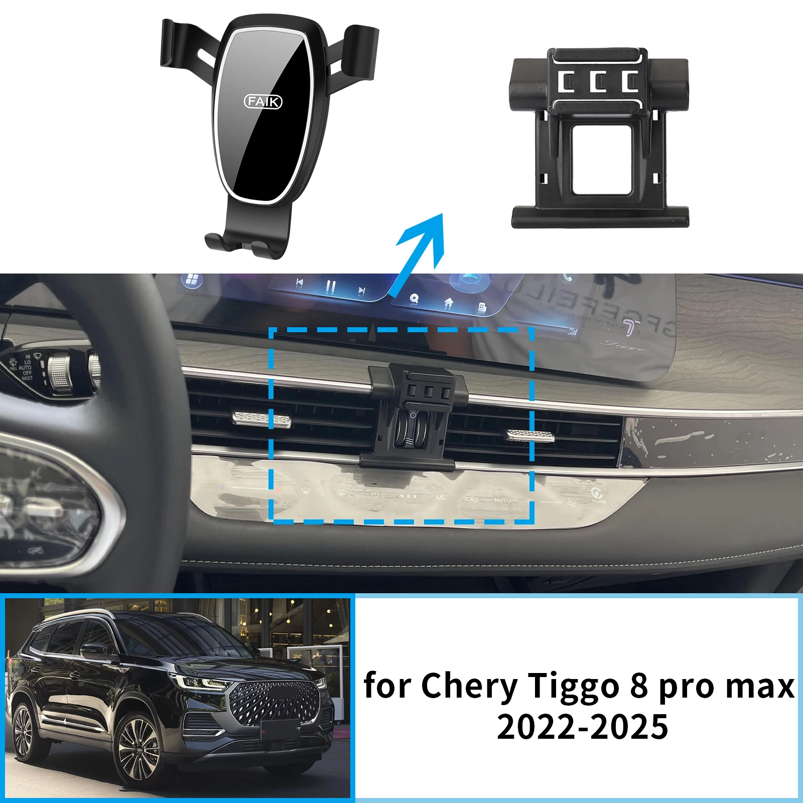 

Car Mobile Phone Holder GPS Bracket for Chery Tiggo 8 pro max 2022 2023 2024 2025 Navigation Stand Auto Accessories
