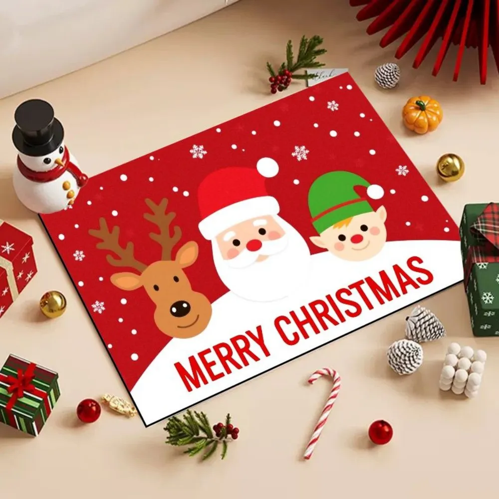 VIKAMA عيد الميلاد تحت عنوان عدم الانزلاق ارتداء مقاومة السجاد غرفة المعيشة مدخل قاعة السجاد الزخرفية عطلة ديكور المنزل #2