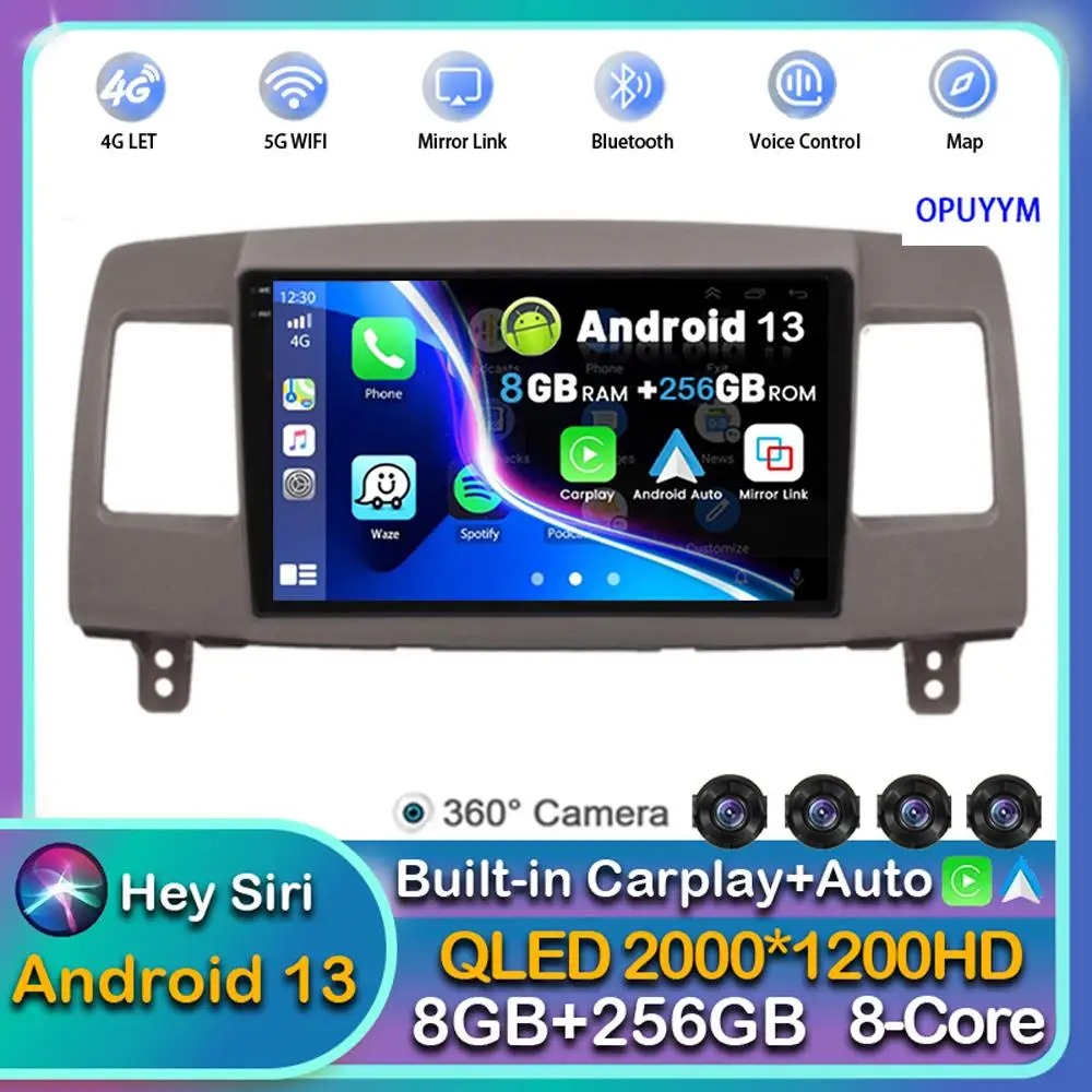 

Android13 Carplay Auto Car Radio For Toyota Mark II 9 X110 2000 2001 2002 2003 2004 2005 2006 2007 Player GPS Stereo WIFI+4G DSP