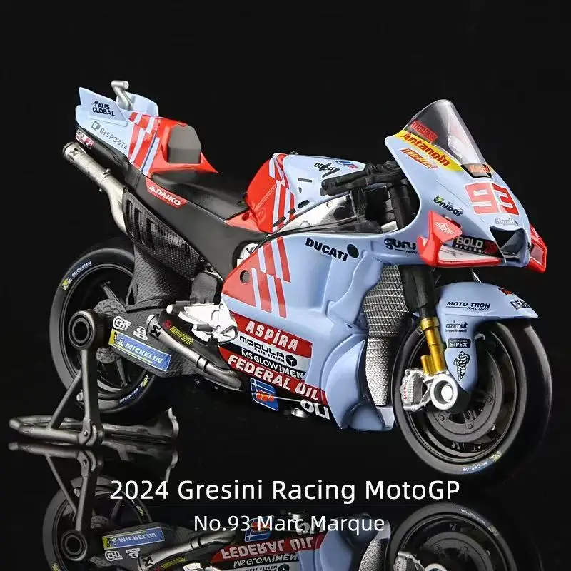 BBURAGO 1:18 Motorcycle #93 Marc Marquez #73 Alex Marquez GP Racing Motorcycle Simulation Model