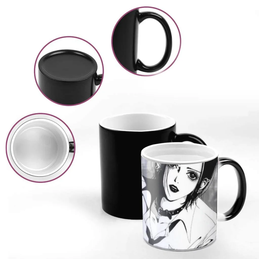 Anime NANA Coffee Mugs Creativ Color Changing Milk Tea Cup Ceramic Magic Heat Sensitive Mug Gifts