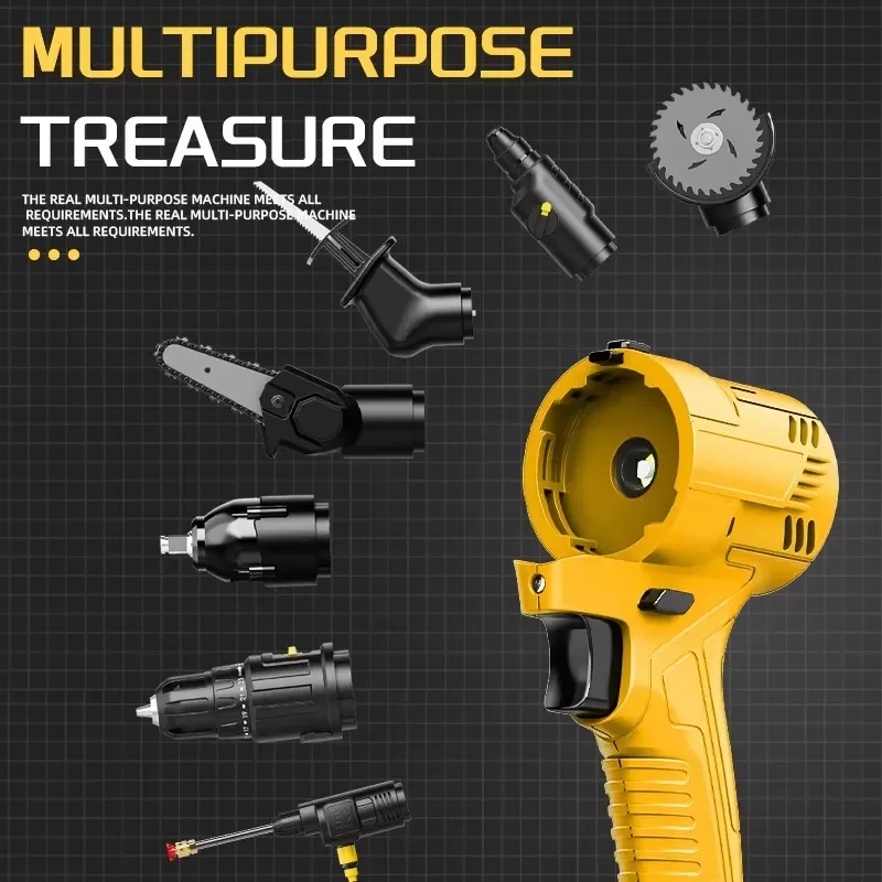 New Power Tool Set Multi-Purpose Rechargeable Lithium Battery Electric Hammer Wrench Angle Grinder for Outdoor Home