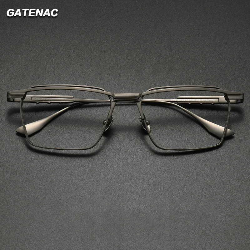 Gatenac Pure Titanium Prescription Glasses Men Luxury Photochromic Anti Blue Light Reading Glasses Myopia Progressive Eyewear