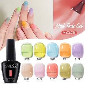 Nailco Glass Jelly Gel Nagellack durchscheinende Sommerfarbe Sommer Permanent Lack Embeber UV LED für Nagelkunst Maniküre Gel 12 Hauptverkaufsglasbasis für Nägel - №1