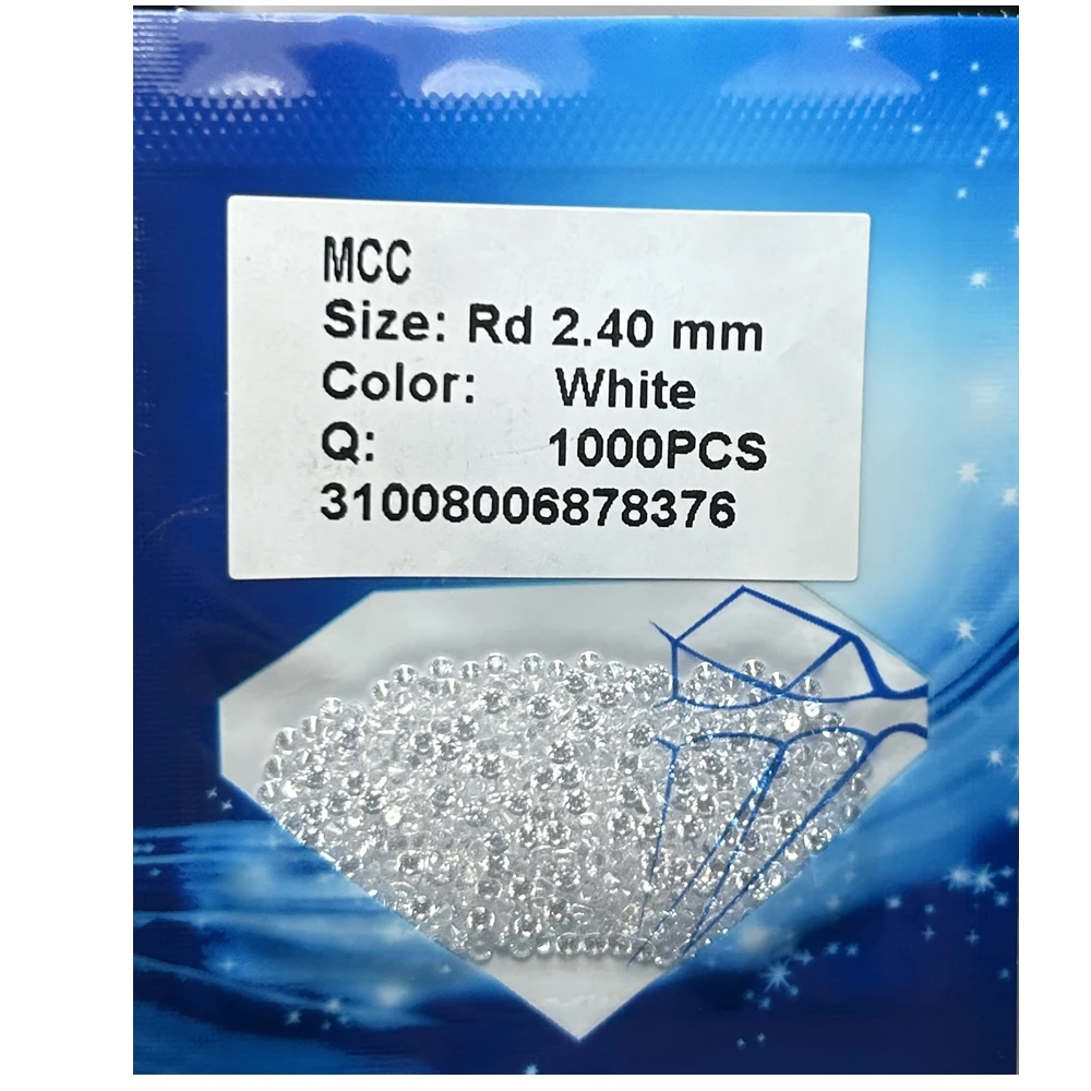 

Mosangna Heated High-Temperature White Cubic Zirconia Gemstone 1mm-3mm Brilliant Cut Wax Setting Zirconia