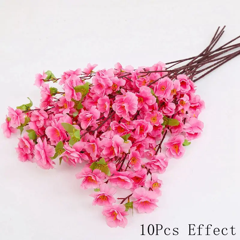Sakura Kunstbloemen Boeket voor Tuinfeest Bruiloft Huwelijk Decoratie Thuis Kamer Decor Nep Bloemen Tafelvaas Ornament - afbeelding 1