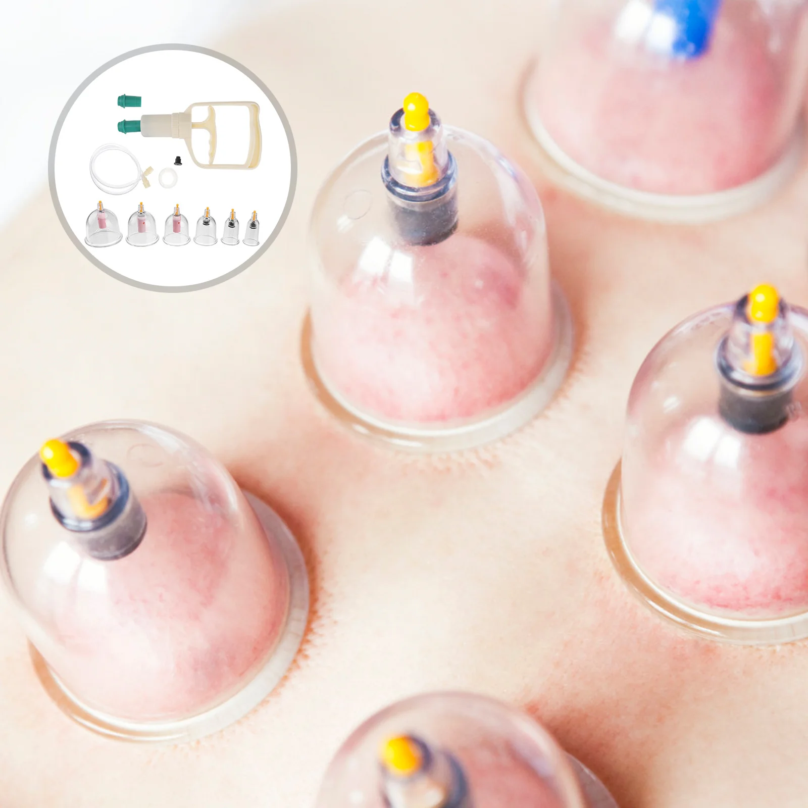 

1 set 1 Set Body Tool Kit Hand-Pull Portable Vacuum Device For Home Massage Therapy Facial Cupping Supply Reusable Cupping Ball