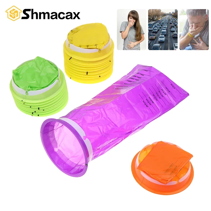 1/5/10 قطعة 1000 مللي حقيبة بلاستيكية نظيفة صديقة للبيئة المتاح السفر سيارة طائرة دوار الحركة الغثيان القيء تنظيف حقيبة #2