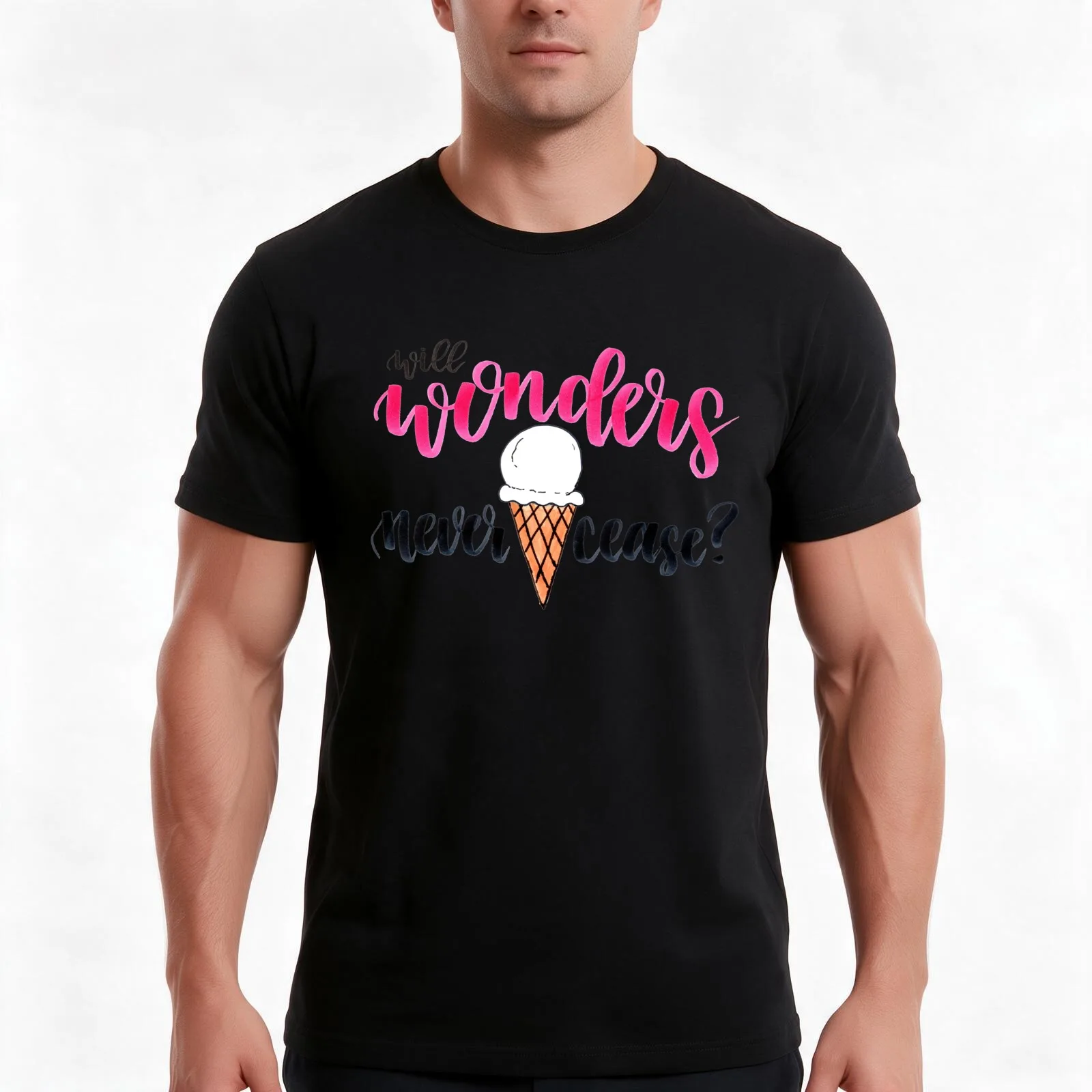 Will Wonders Never Cease? T-Shirt, Summer Casual Cotton Tee, Oversized Streetwear Tops, Vintage Graphic Print, Unisex Men Women