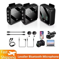 Multimedia‌ Voice Recording Mic Wireless Lavalier Mic System Bluetooth Audio Video Recording Mic For IOS Android Mobile Phone