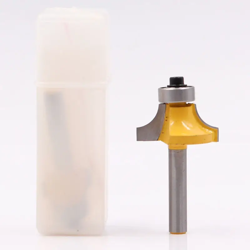 6.35mm rogu okrągły ponad drewna krawędzi zestaw bitów rozwiertaków łożyska frez do obróbki drewna z węglika wolframu frez CNC carver