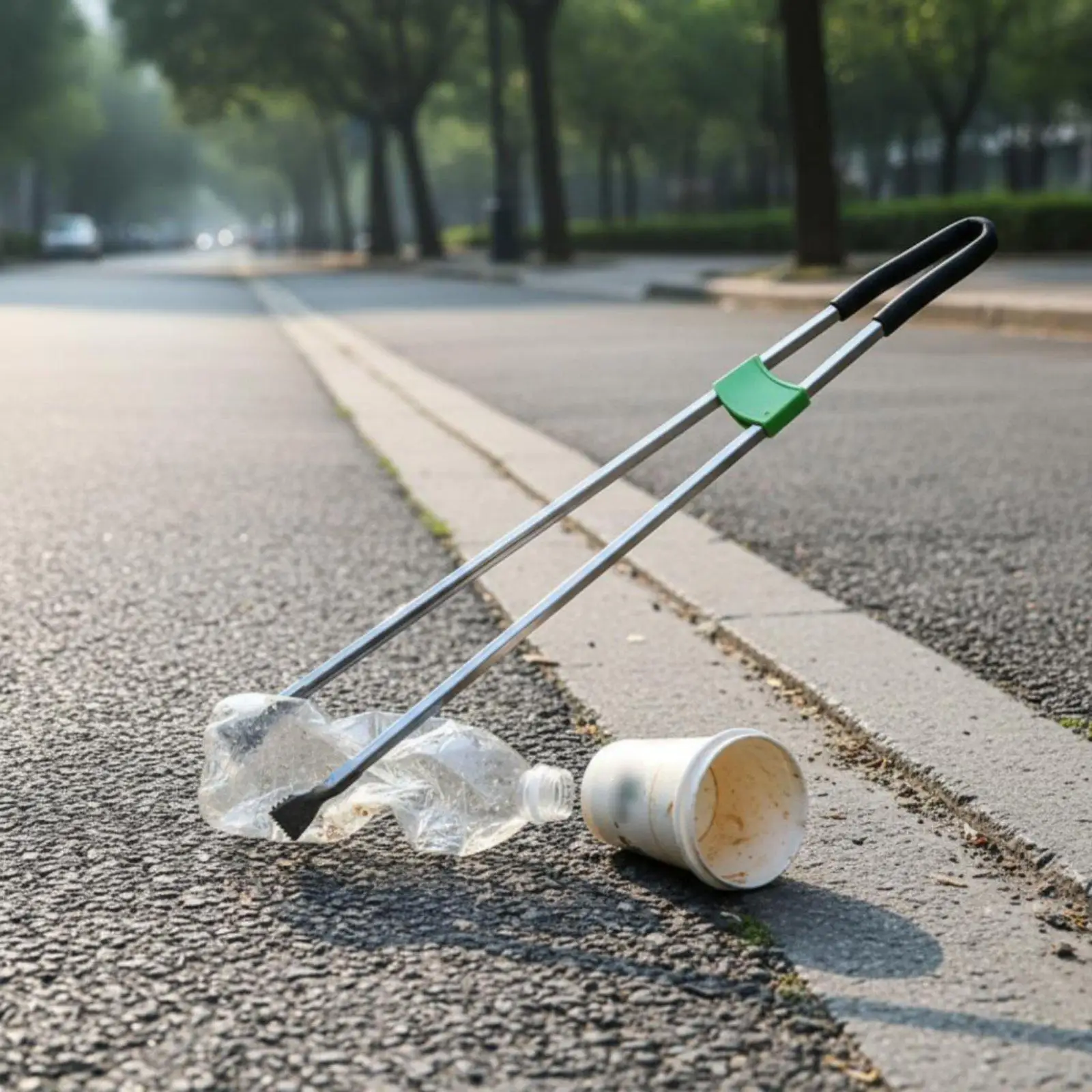 Aluminum Alloy Garbage Picker Extended Reach Litter Grabber Trash Pick Up Tool Non Slip Handle for Street Park Cleaning