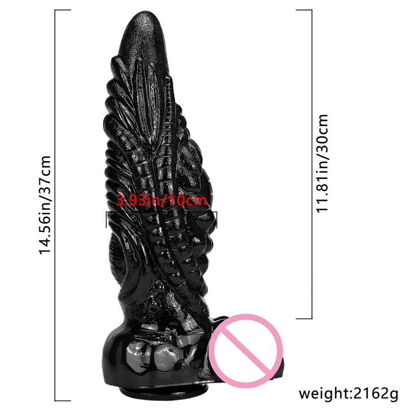 37*10cm Huge PVC Dragon Dildo Soft Monster Fantasy Penis Fake Dick Sex Toys for Women Masturbator Gay Anal Plug Sexshop