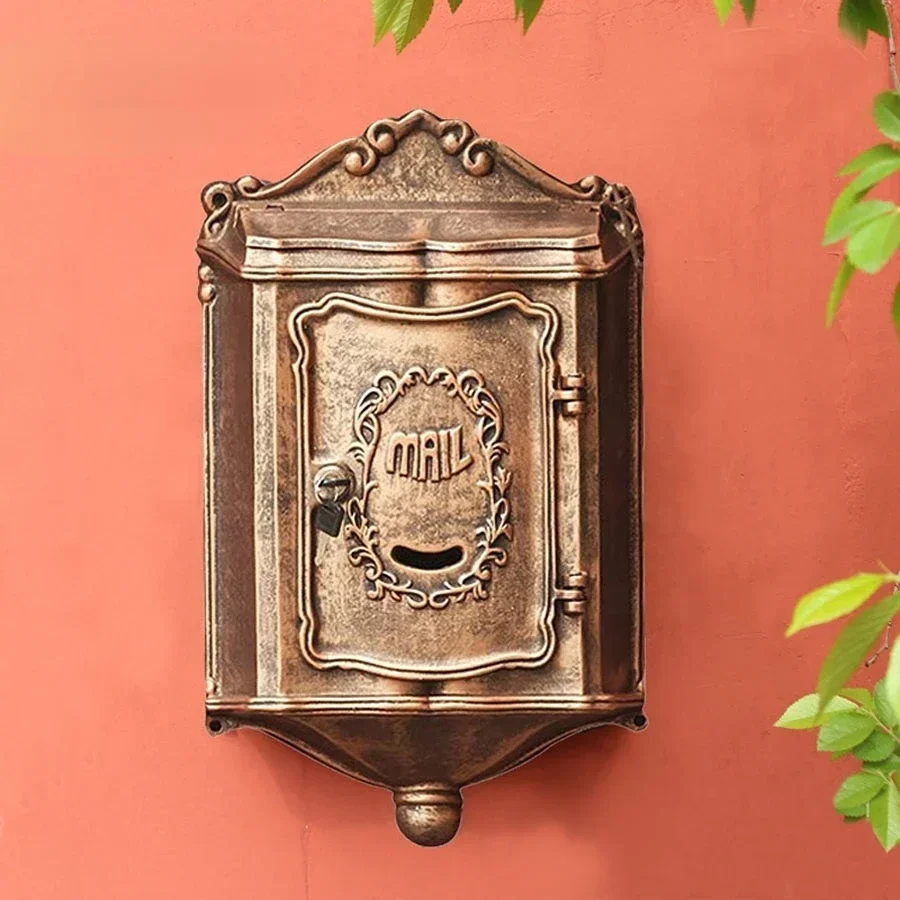 

for Ornamental antique cast aluminum letter boxes wall mounted post mailbox