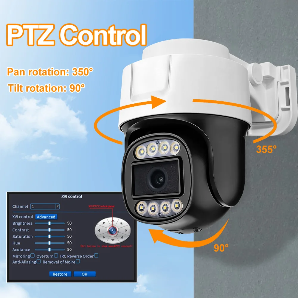 PEGATAH CCTV AHD 2MP كاميرا متحركة كامل اللون للرؤية الليلية UTC محوري BNC الصوت اقناع PTZ التحكم TVI CVI 4in1 الأمن التناظري جاء