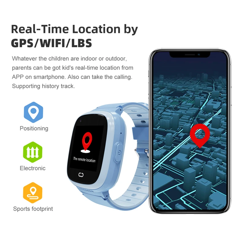 Reloj inteligente con rastreador GPS para niños, 4G, WIFI, ubicación, videollamada, escucha de bebé, monitoreo de sonido remoto, SIM, teléfono