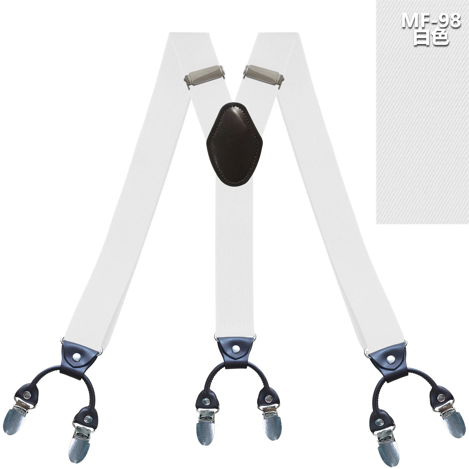 Man\'s Suspenders Fashion Braces Adjustable 6 Clips Suspenders Men\'s Gift Wedding apparel accessories