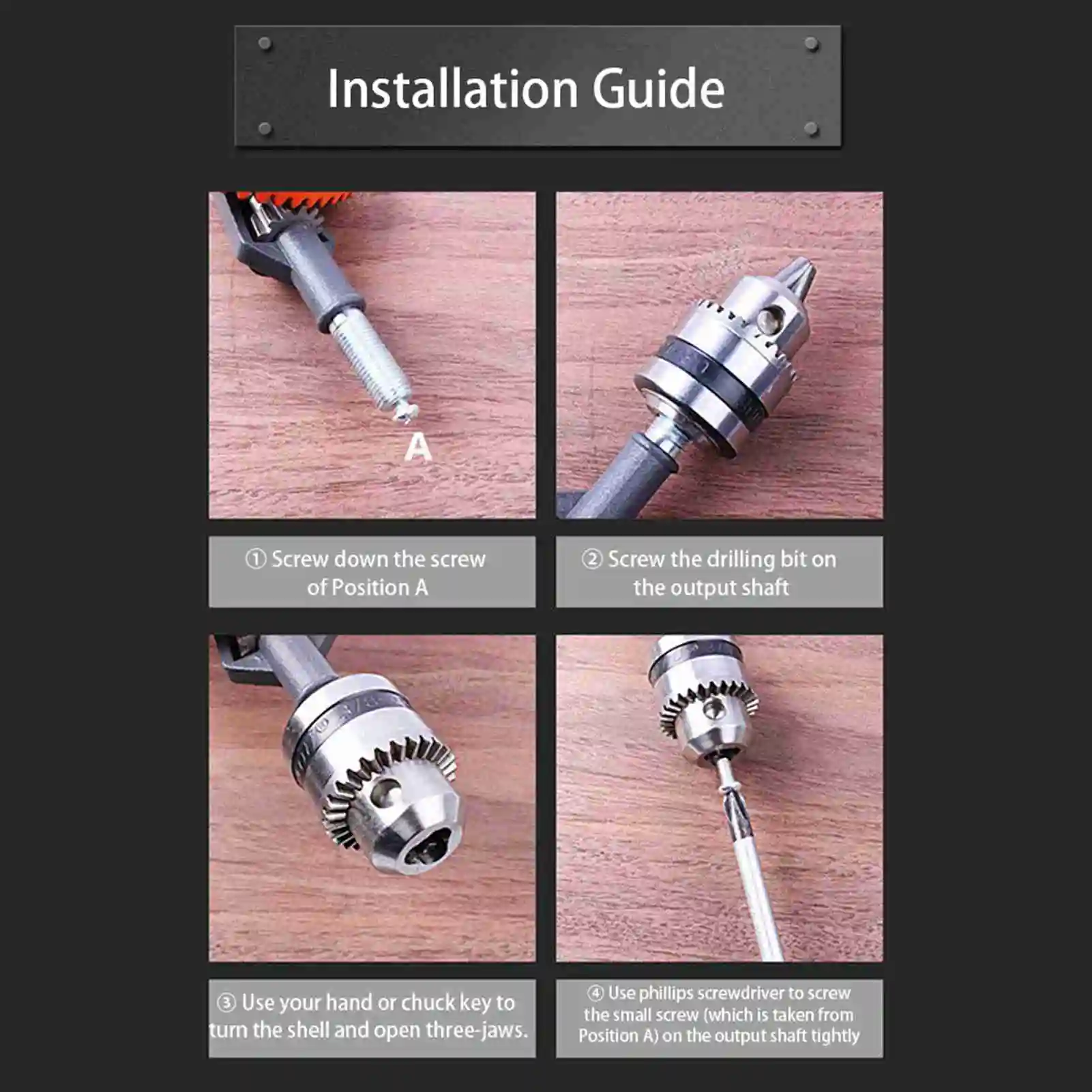 Hand Crank Drill All Steel Casting Drilling Drill Portable Mini Manual Drill with Double Pinions Hand Drill Tool for Wood view 5