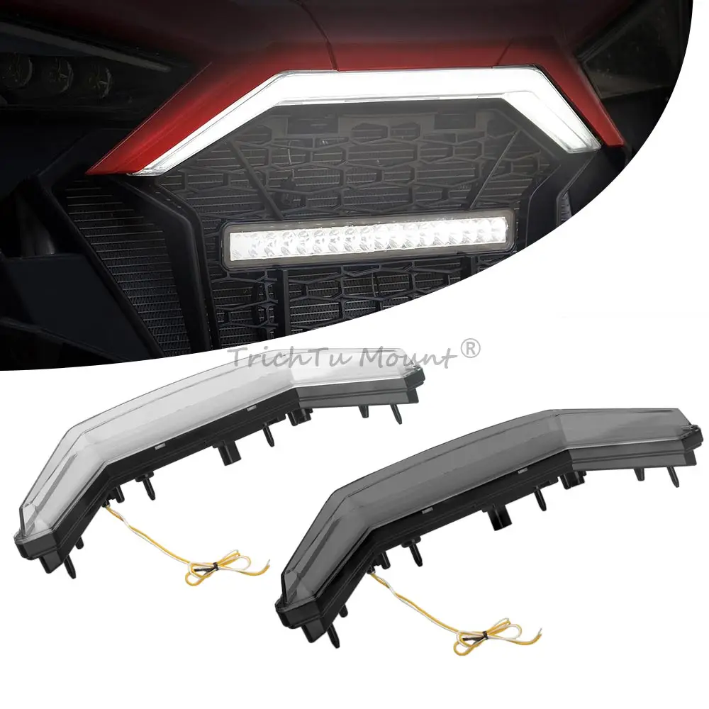 

12V Front LED Accent Light with Turn Signal Lamps Compatible with RZR Turbo R Sport 2022-2024 car accessories