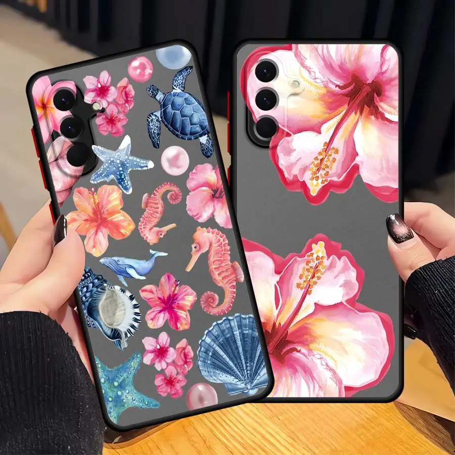 

Case for Samsung Galaxy A23 A21 A32 A73 A22 A52 A71 A25 A26 A56 A72 A36 A31 Soft Cover Cartoon Printed Starfish Pattern