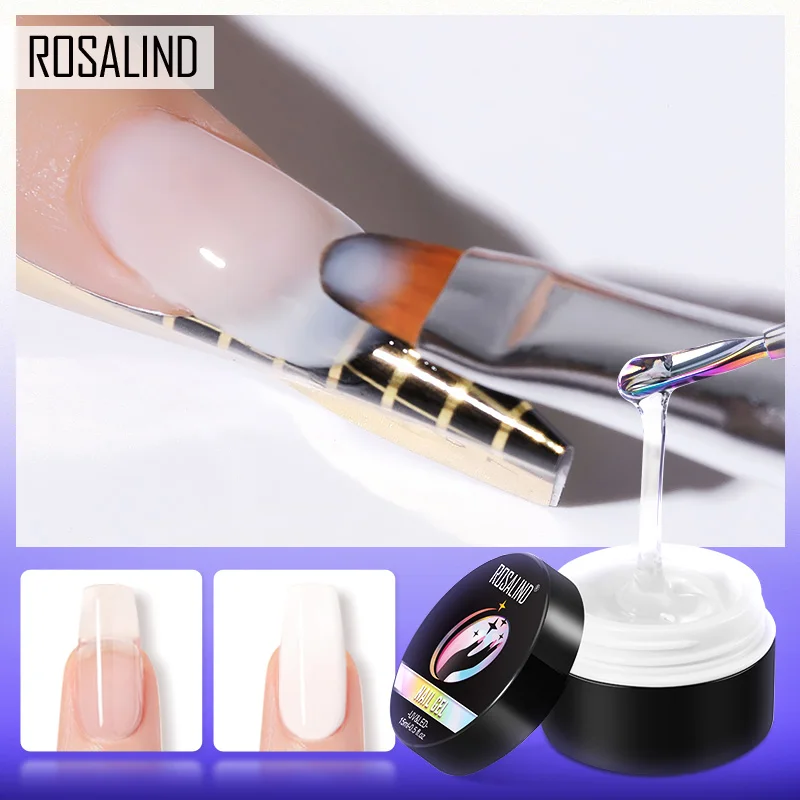 Rosalind Nail Gel Kit Nagellak Semi-Permanente UV-Lamp Nagelgereedschap Doorweekt Van Basale Top Coat Nail Art Manicure Voor Beginners Kit