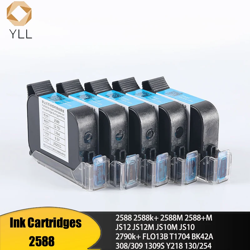12.7mm Ink Cartridge 2588 2588k+ 2588M JS12 JS10 2790k FLO13 BT1704 BK42A 1309S Y218 130/254 For Fast Dry Printer
