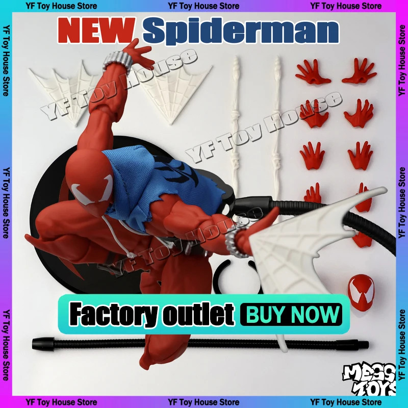 Zabawki Mess Toys Spiderman Czerwono-Niebieski Ultimate Spider-Man Spider Peter Kaine Parker Figurka Akcji Anime Model Zabawki na Prezent Świąteczny