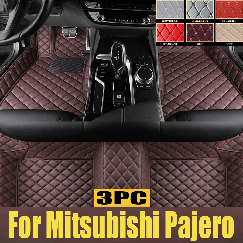 

Car Floor Mat For Mitsubishi Pajero Montero Shogun 2007~2021 Dirt-resistant Leather Pad TPE Rug LHD Foot Carpet Auto trunk mat