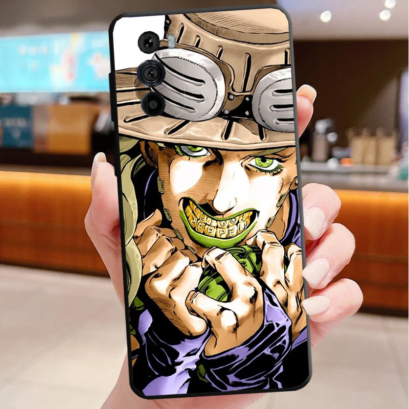 حافظة مغامرة جوتارو أنيمي جوجو الغريبة لهاتف موتورولا إيدج 50 40 برو 60 50 40 30 Ultra Neo Fusion Moto G Play G Stylus G Power