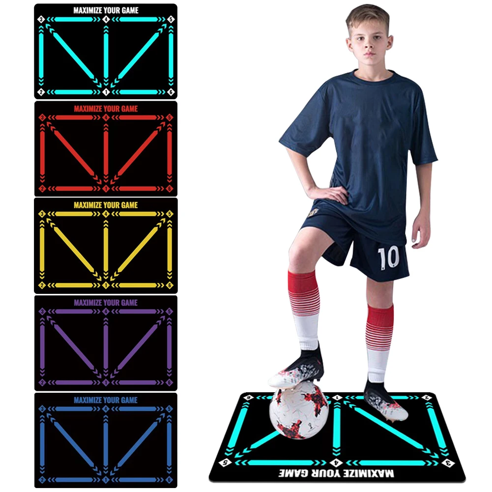 Foldable Football Mat Non-Slip Football Footstep Training Rug Wear-Resistant Ball Control Footstep Mat Gifts for Football Lovers